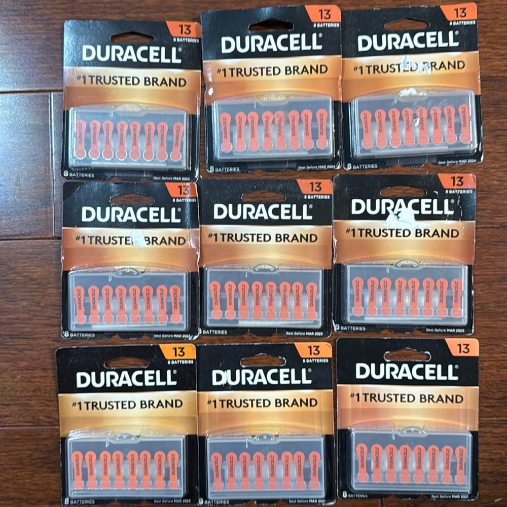 Duracell Size 13 Hearing Aid Batteries 72 ct Total